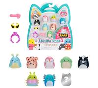 Squish-a-longs SQAL0026 - Lot de 8, Contient 8 Mini squishs de 2,5 cm avec 2 Accessoires, 1 Anneau et 1 Guide du collectionneur (Vague 3, Style 1) - Collectionnez, échangez et jouez