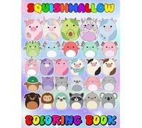 Squish-mallow's Coloring Book For Kids And Adults: JUMBO Drawing Pages Of Characters for Kids Ages 4-8 8-12