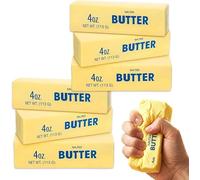 Squish Toys, Slow Rebound Cute Butter Squeeze Stress Balls, 2026 New Squeeze Ball Realistic Butter Stick Soft Squeeze Toys, Scented Stress Relief for Anxiety ADHD (6Pcs)