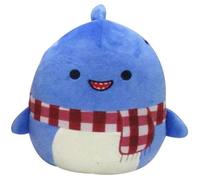 Squishmallow Kellytoy Kellytoy Animaux marins Squad Squishy Soft Ocean Fish (Rey Shark (avec écharpe), 20,3 cm)