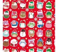 Squishmallow Papier cadeau de Noël - Rouleau de 4 mètres de long