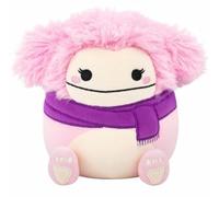 Squishmallows - 19,1 cm - Bigfoot rose Brina avec écharpe violette/peluche