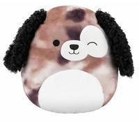 Squishmallows - 19,1 cm - Chien marbré marron clin d'œil Zerdan avec œil à pois blancs et ventre pelucheux/peluche