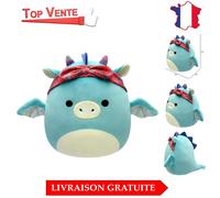 Squishmallows 19cm Tatiana Le Dragon Sarcelle Foncé - Peluche Ultra Douce