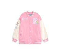 Squishmallows Blouson aviateur rose universitaire pour filles | Vêtements d'extérieur à manches longues avec graphiques de personnages Mode streetwear décontractée | Produits Squish