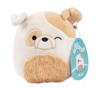 Squishmallows Brock The Bulldog - Peluche Kellytoy sous licence officielle - Mini chiot en peluche à collectionner doux et spongieux - Ajoutez à votre équipe - Cadeau pour enfants, filles et garçons -