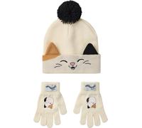 Squishmallows - "Cam The Cat" bonnet & gants pour filles NS8799 (taille unique) (Beige)