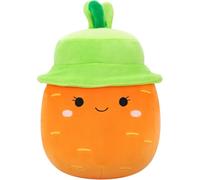 Squishmallows SQER01214 Caroleena la Carotte avec Chapeau de pêcheur 19 cm, Peluche Officielle Jazwares, Doudou Super Doux