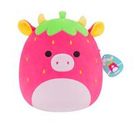 Squishmallows Peluche Cleary la Vache Fraise Rose – Original 30 cm
