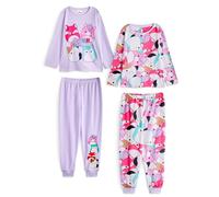 Squishmallows Ensemble Pyjama pour Filles Pack de 2 | Haut à Manches Longues et Bas de Pyjama à Jambe Longue avec Personnage Multicolore pour Enfants | Vêtements de Nuit imprimés Animaux pour Enfants