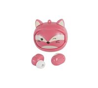 Squishmallows Fifi The Fox Écouteurs sans Fil avec étui de Chargement changeant de Visage Bouton Lecture/Pause Microphone intégré pour Les appels Portée Bluetooth 10 m Contrôle du Volume