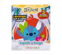 Squishmallows Figurine Squish-a-Longs Disney Stitch Série 1 | 3 Mini-squish inclus, 1 bague incluse, clip de suspension, mystère surprise, enfants 6+
