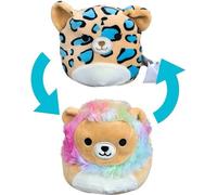 Squishmallows - Flip-A-Mallows 12 cm (5") - 2 en 1 Emanga le léopard & Leonard le lion le doudou peluche réversible