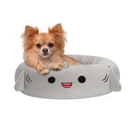Squishmallows Lit Officiel Gordon Shark pour Animal de Compagnie - Petit lit en Peluche Ultra Doux pour Animal de Compagnie, Gris