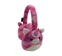 Squishmallows Lola The Unicorn Casque Bluetooth en Peluche avec Microphone intégré pour Passer et recevoir des appels. Portée Bluetooth de 10 mètres, contrôle du Volume, Coussinets d'oreille en