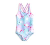Squishmallows Maillot de Bain 1 Pièce Pastel Multicolore | Maillots de Bain imprimés pour Filles | Vêtements de Plage à Encolure dégagée sans Manches - 9-10 Ans