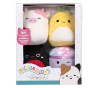 Jazwares Peluches Squishmallows Micromallows – Lot de 4 (Trudy, Caedyn, Maui, Minya)