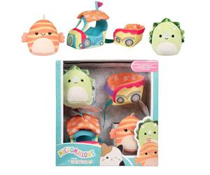 Squishmallows Micromallows SQMM0015 - Set d'accessoires - Mini Figurines en Peluche Super Douces - 6,5 cm (Tristan et Lucienne)