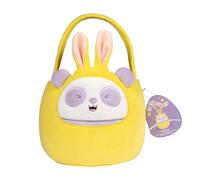 Squishmallows original 12 pouces centime le panier de chasse aux ufs de panda violet et blanc - accessoire en peluche de jazwares officiel ultra