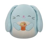 Squishmallows Original 7.5-inch Buttons The Blue Bunny Holding Carrot Cupcake - Easter Plush