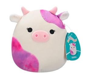 Squishmallows Original Kalina la Vache Blanche à Pois Roses Tie-Dye 19,1 cm