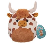 Squishmallows Original Peluche de 19 cm- Alonzo la Vache Brune et Blanche - Peluche Officielle Jazwares