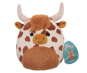 Squishmallows Original Peluche de 19 cm- Alonzo la Vache Brune et Blanche - Peluche Officielle Jazwares