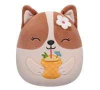 Squishmallows Original Peluche de 19 cm- Regina Le Corgi Brun et Blanc