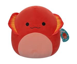 Squishmallows Original Peluche de 30 cm- Maxie Le Lézard à Collerette Rouge - Peluche Officielle Jazwares