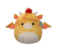 Squishmallows Original Peluche de 40 cm- Dieric Le Dragon Jaune aux Cheveux Rouges - Peluche Officielle Jazwares