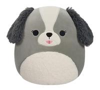 Squishmallows Originaux 30cm Malu Le Shih-Tzu Gris, Ajoute Malu à Ton équipe, Peluche Ultra Douce