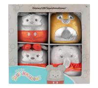 Squishmallows Pack de 4 Peluches Original Disney100 de 12,5 cm - Petite Peluche