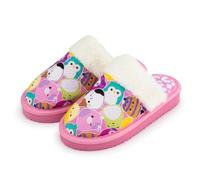 Squishmallows Pantoufles mules pour filles - Chaussures d'intérieur en fausse fourrure - Semelle antidérapante - Chaussures confortables et chaudes pour chambre à coucher pour enfants et adolescents