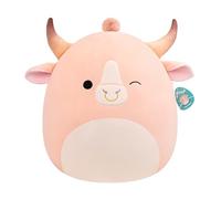 Squishmallows- Peluche de 50 cm- Howland Le Taureau Brahma de Couleur Pêche