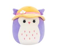 Squishmallows - Peluche Purple Owl With Sun Hat Holly 18 Cm