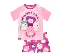 Squishmallows Pyjama Fille Été, Pyjama Enfant Manche Courte, Rose 7-8 Ans