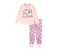 Squishmallows Pyjama long pour fille | Pyjama long pour fille | Pyjama en peluche Squish Squad | Âge 6 à 13 ans, rose, 8-9 Years