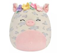 Squishmallows Rosie le cochon en peluche rare de 20,3 cm avec couronne de fleurs/bandeau - Ajoutez Rosie à votre équipe, grand jouet en peluche ultra doux, peluche officielle Kellytoy (doxl)