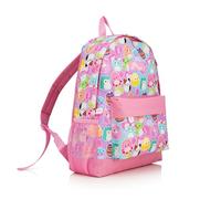 Squishmallows Sac à dos pour filles - Sac à dos d'école rose pour enfants - Joli sac à dos pour filles - Poche kangourou et porte-bouteille d'eau en maille, rose