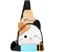 Squishmallows Sac Bandoulière Enfant Cam le Chat Mini Sac à Dos Fille pour Téléphone Portefeuille Voyage Cadeau Ado Fille (Beige)