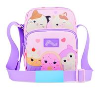 Squishmallows Sac Bandoulière Enfant Cam Le Chat Mini Sac à Dos Fille pour Téléphone Portefeuille Voyage Cadeau Ado Fille (Rose)