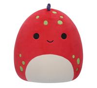 Squishmallows SQCR05399 7.5-Inch-Dolan The Red Dino with Green Spots, Multicolou
