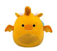 Squishmallows SQCR06637 Peluche Officielle de Kelly Toys Mister Le Dragon doré, 40 cm, Doudou Super Doux