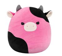 Peluche Vache aux yeux malicieux 30 cm Noir et Rose