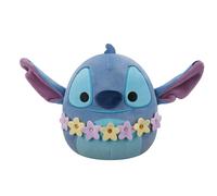 Squishmallows SQDI01088 Stitch avec chaîne de Fleurs 25 cm, Peluche Officielle Jazwares, Doudou Super Doux