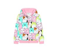Squishmallows Sweat à capuche zippé en coton pour fille, multicolore, 6-7 ans
