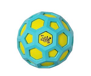 Squishmallows Wham-O Pets Superball Geo Squeak L Balle en Forme de Football pour Chien avec couineur spécial, rainures faciles à Prendre en Main et Caoutchouc Durable sans BPA