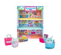 Squishville by Squishmallows- Mall Lot de 2 Mini Figurines en Peluche Squishmallow de 5,1 cm avec 4 Accessoires (Sac, Chariot de Courses, Caisse enregistreuse, Machine d'arcade), SQM0158, Multicolore