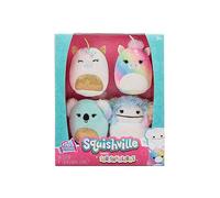 Squishville de Peluche Pep Squad Squishmallows Original - Quatre Peluches Squishmallows de 5 cm Comprenant Prim, Harley, Mellie et Zaylee - Jouets pour Enfants