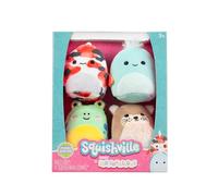 Squishville Peluches Original Squishmallows Équipe de la Mare - Quatre Peluches Squishmallows de 5 cm Comprenant Dandii, Onica, Rie et Limell - Jouets pour Enfants